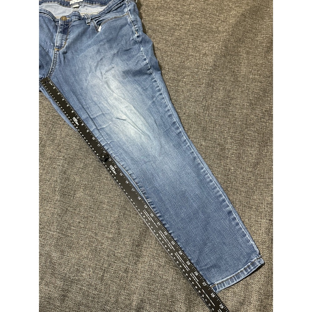 Ava & Viv Women's 20W Jeans Blue Denim Skinny Stretch Casual - Picture 4 of 8